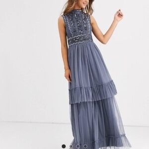 Frock & Frill high neck maxi dress with embellished detail